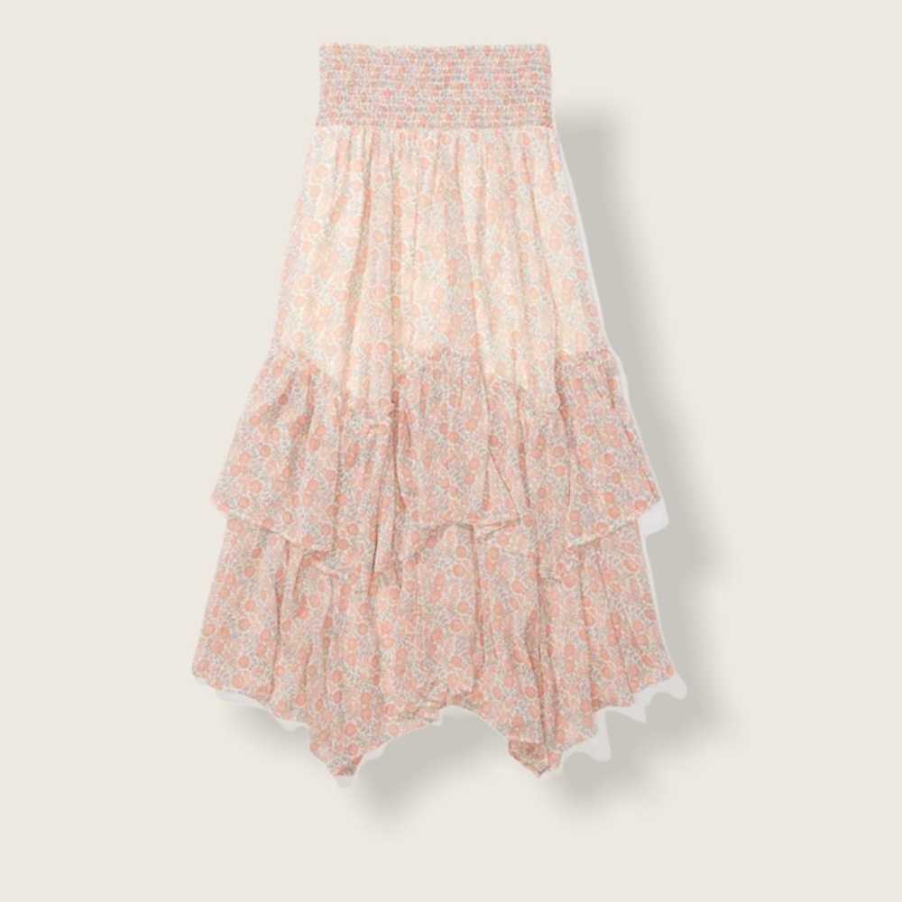 Ruffled Midi Skirt